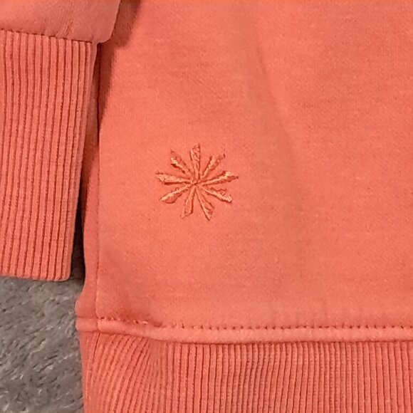 Athleta Hoodie Women L Large Peach Pullover Cotton Blend Stretch Long Sleeve - Picture 4 of 10